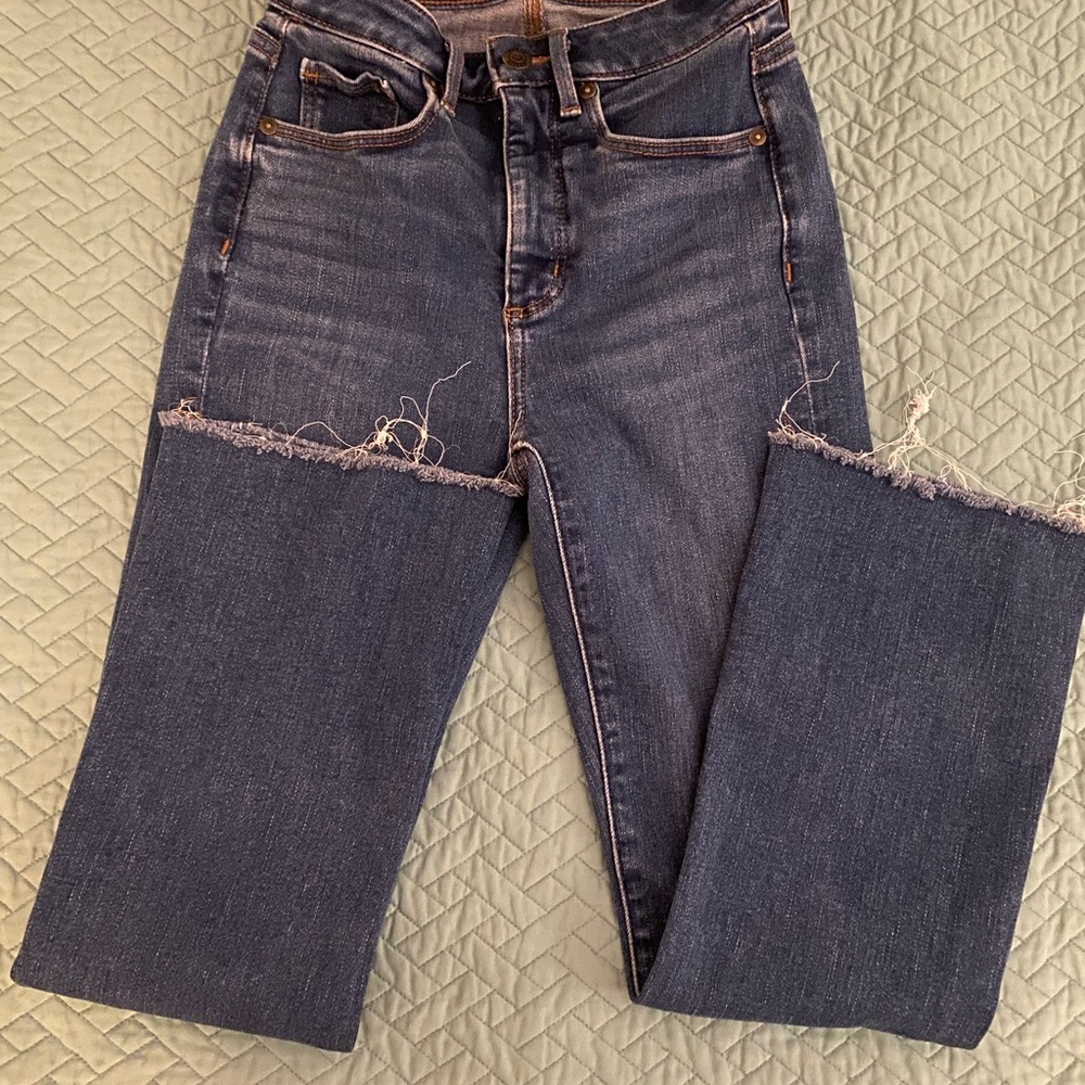 Loft Women's Blue Jeans 24p 00p The curvy kick crop